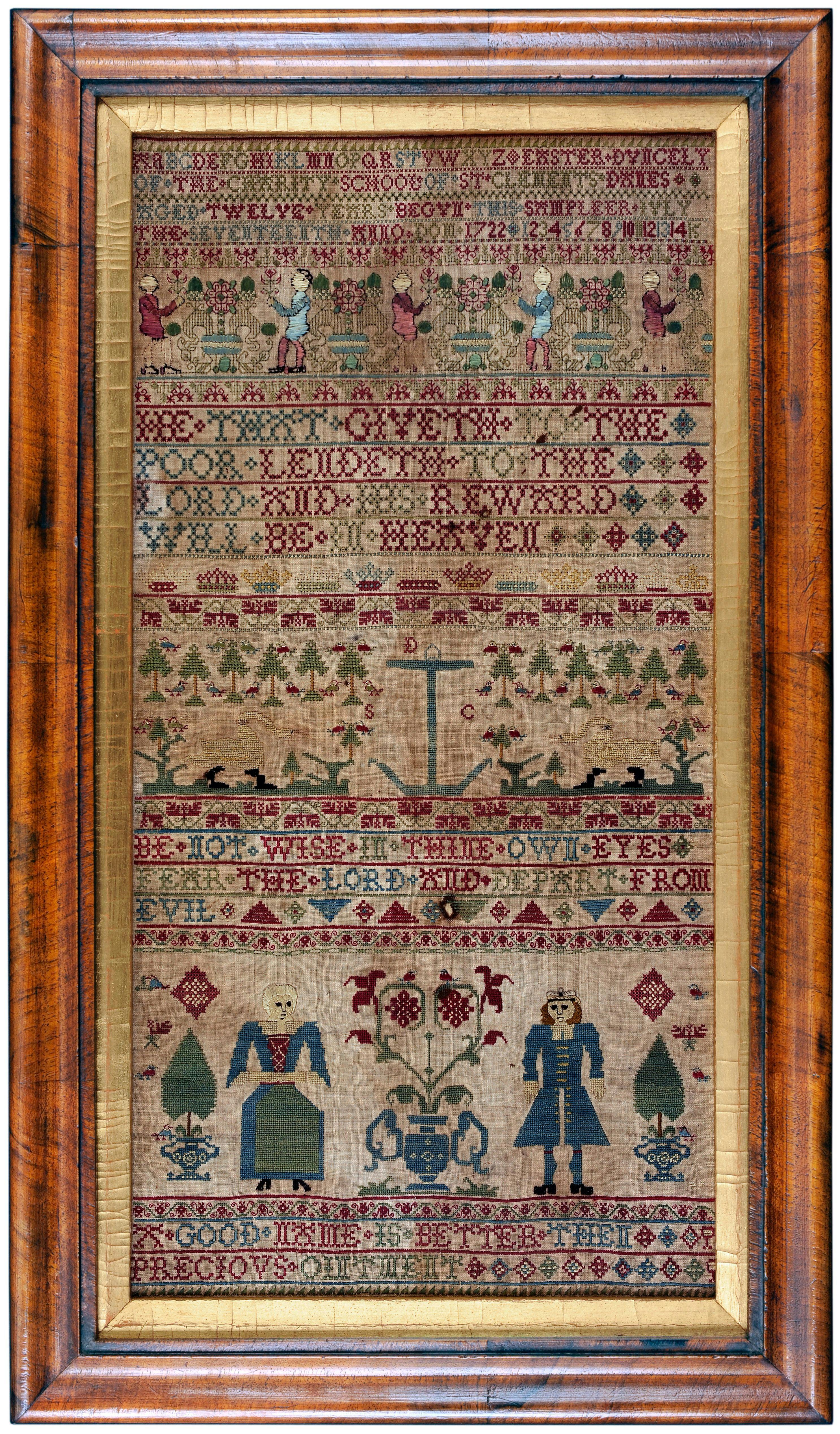 Witney Antiques - early 18th century charity school sampler .jpg